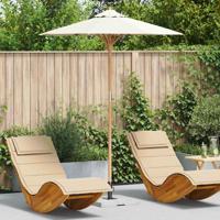 Tuinparasol Crèmewit 180 x 180 x 230 cm Bamboe