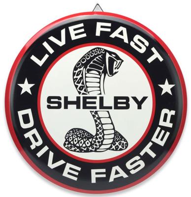 Shelby Live Fast Drive Faster Rond Metalen Bord - Ø62cm