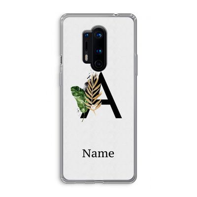 Charcoal Flora: OnePlus 8 Pro Transparant Hoesje
