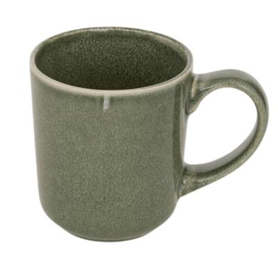 Secret de gourmet Koffiemok - olijfgroen - keramiek - 420 ml - beker