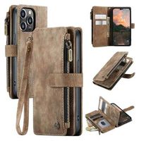 Caseme C30 Multifunctioneel iPhone 14 Pro Portemonnee Hoesje - Bruin