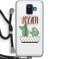 I love cacti: Samsung Galaxy A6 (2018) Transparant Hoesje met koord