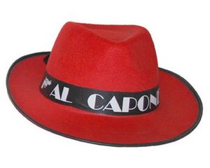 Al Capone Gangster hoed rood