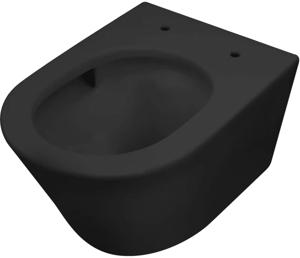 Saqu hangtoilet met tornado flush 36x52,5x35,5cm Mat zwart