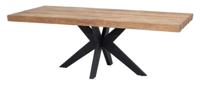 DTP Home Eettafel Newton Teakhout - Bruin, Zwart - thumbnail