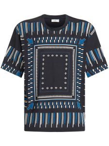 ETRO t-shirt en coton à imprimé abstrait - Bleu