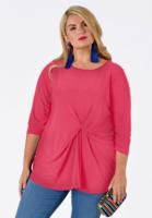 Yoek Shirt met knoop | Roze | Maat S
