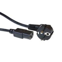 ACT Connectivity Netsnoer CEE 7/7 male (haaks) - C13 zwart 0,5 m kabel