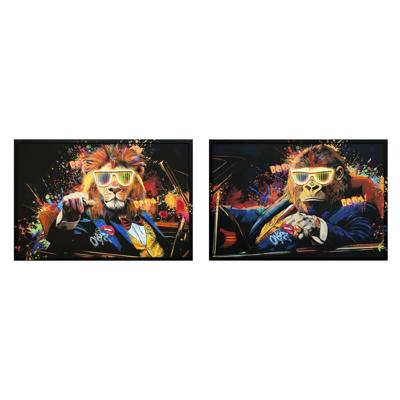 Schilderij Home ESPRIT Zwart Modern 93 X 3 X 63 CM (2 Stuks)