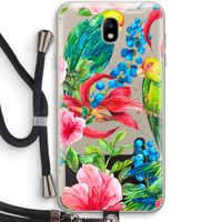 Papegaaien: Samsung Galaxy J7 (2017) Transparant Hoesje met koord