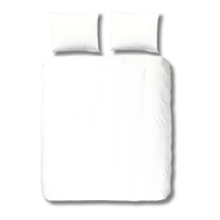 Dekbedovertrek Katoen Percale Lichte Kleuren Effen 240x200 Cm Wit Anti Allergie & Anti Huisstofmijt Good Morning - Dekbed-Discounter.nl