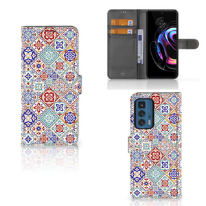 Motorola Edge 20 Pro Bookcase Tiles Color