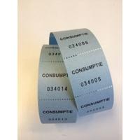Consumptiebonnen op rol blauw 500 rol