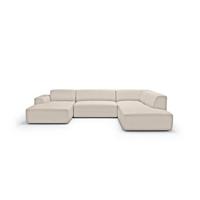 NADUVI Collection Nina U-bank Rechts - Velvet - Beige