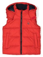 Timberland Kids gilet matelassé à logo imprimé - Rouge