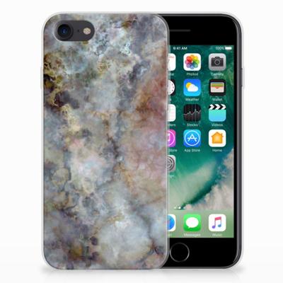 iPhone SE 2022 | SE 2020 | 8 | 7 | TPU | Siliconen hoesje | Marmer Grijs
