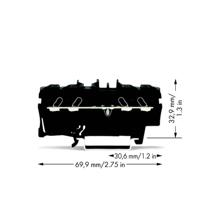 WAGO 2002-1405 Doorgangsklem 5.20 mm Spanveer Zwart 100 stuk(s)