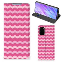 Samsung Galaxy S20 Plus Hoesje met Magneet Waves Pink