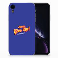 Apple iPhone Xr | Siliconen hoesje | met naam Never Give Up