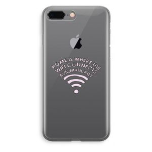 Home Is Where The Wifi Is: iPhone 8 Plus Transparant Hoesje