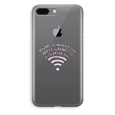 Home Is Where The Wifi Is: iPhone 8 Plus Transparant Hoesje
