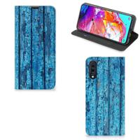 Samsung Galaxy A70 Book | Wallet Case | Wood Blue
