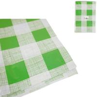 Pic Tafelkleed kunststof groen/wit 130 x 175 cm | 24 stuks