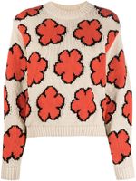 Kenzo pull Boke Flower en intarsia - Tons neutres - thumbnail