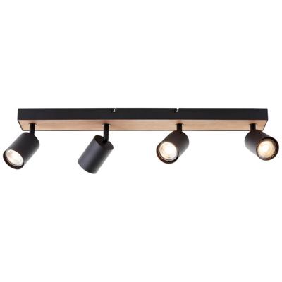 Brilliant 4-lichts lampJello Wood zwart met hout - G93071/76