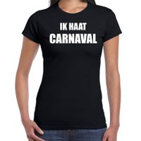 Ik haat carnaval verkleed t-shirt / outfit zwart voor dames - thumbnail