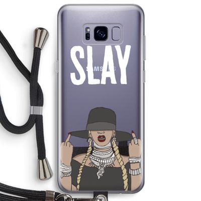 Slay All Day: Samsung Galaxy S8 Plus Transparant Hoesje met koord