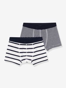 Set van 2 gestreepte boxershorts PETIT BATEAU veel wit