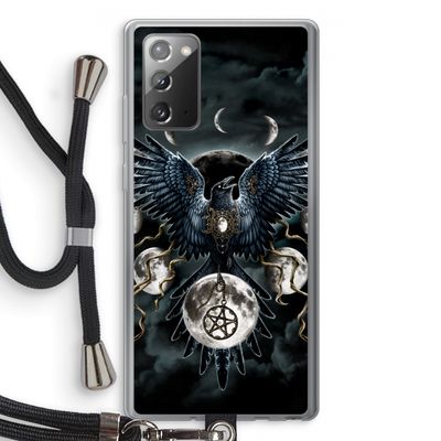Sinister Wings: Samsung Galaxy Note 20 / Note 20 5G Transparant Hoesje met koord
