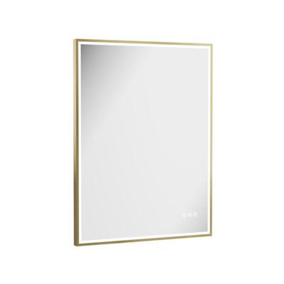 Crosswater MPRO spiegel met verlichting - 80x60cm - LED - verticaal/horizontaal - geborsteld messing (goud) MP6080F