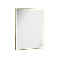 Crosswater MPRO spiegel met verlichting - 80x60cm - LED - verticaal/horizontaal - geborsteld messing (goud) MP6080F