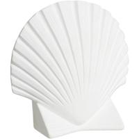 Op=Op | Leen Bakker - Boekensteun Schelp - Off-white - 16x16x5 Cm - Polyresin - Crème