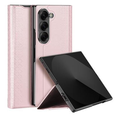 Dux Ducis Samsung Galaxy Z Fold 7 Leren hoes - bookcase - Lichtroze