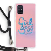 Girl boss: Samsung Galaxy A71 Transparant Hoesje met koord