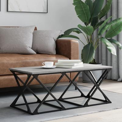 Salontafel 100x49x40 cm bewerkt hout grijs sonoma