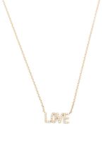 Ef Collection collier à pendentif Mini Love pavé de diamants - Or