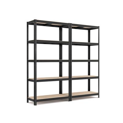 Opbergrek met 5 verstelbare planken, Zwart / 40 X 90 X 180 cm / 2