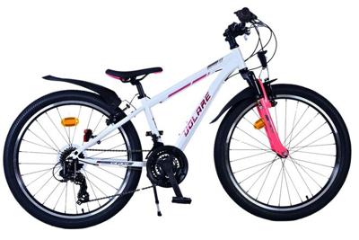 Volare xc race kinderfahrrad - 24 zoll - 21 gänge - weiß rosa