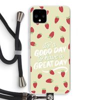 Don't forget to have a great day: Pixel 4 XL Transparant Hoesje met koord