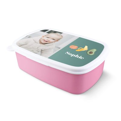 Broodtrommel bedrukken - Roze