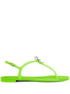 Giuseppe Zanotti tongs Clementyne à ornements en cristal - Vert