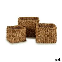 Mandenset Gift Decor Bruin Zeealgen 3 L 7 L 13 L (4 Stuks)