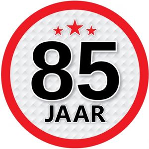 85 jaar luxe versiering sticker rond