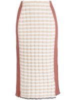YANYAN KNITS jupe en maille à carreaux imprimés - Multicolore