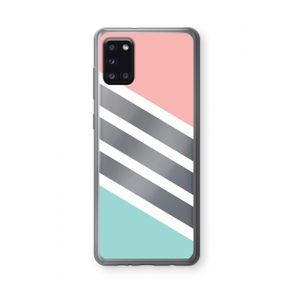 Strepen pastel: Samsung Galaxy A31 Transparant Hoesje
