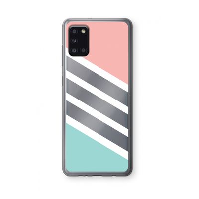 Strepen pastel: Samsung Galaxy A31 Transparant Hoesje